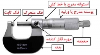 میکرومتر (ریزسنج) 0 تا 25 میلی متر با دقت 0/01